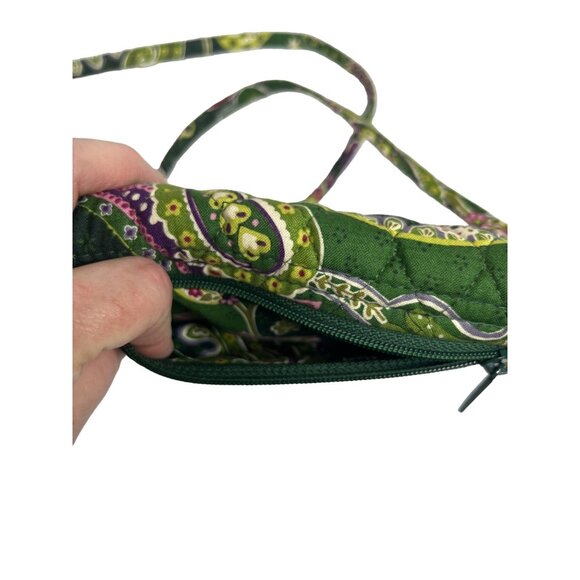 Vera Bradley Trifold Wallet With Optional Removable Long Strap Crossbody Green - Picture 7 of 7